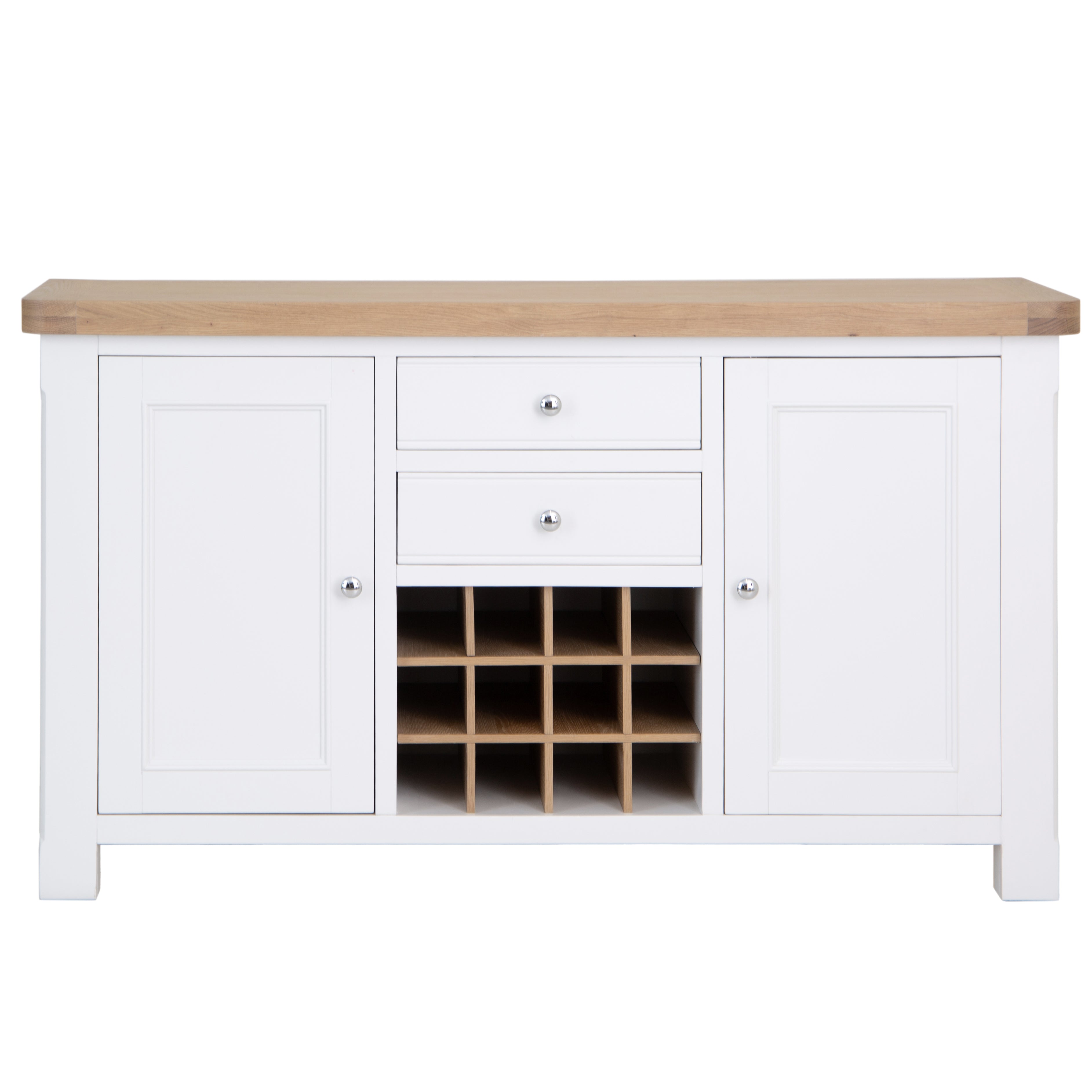 Country Living, White Painted & Oak - Large Sideboard