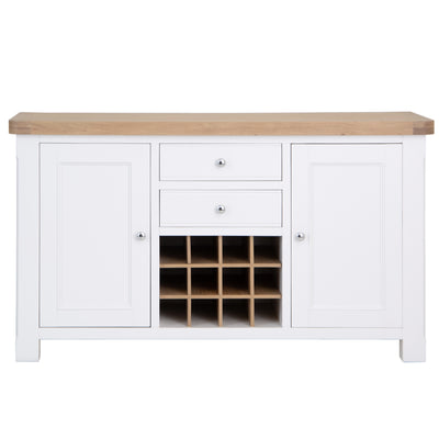 Country Living, White Painted & Oak - Large Sideboard