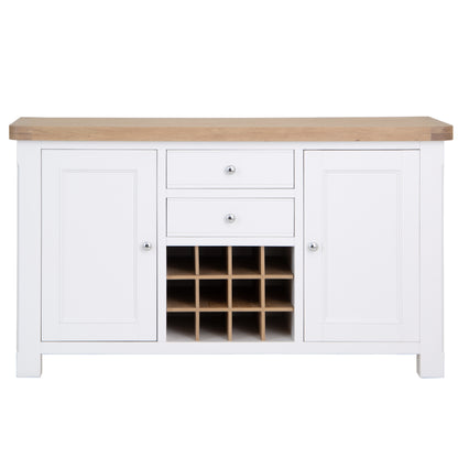 Country Living, White Painted & Oak - Large Sideboard