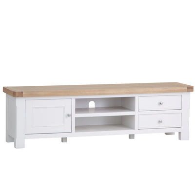 Country Living, White Painted & Oak - Large TV Unit