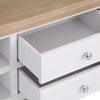 Country Living, White Painted & Oak - Large TV Unit