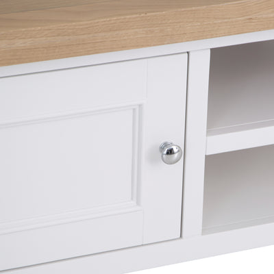 Country Living, White Painted & Oak - Large TV Unit
