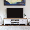 Country Living, White Painted & Oak - Large TV Unit