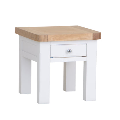Country Living, White Painted & Oak - Lamp Table