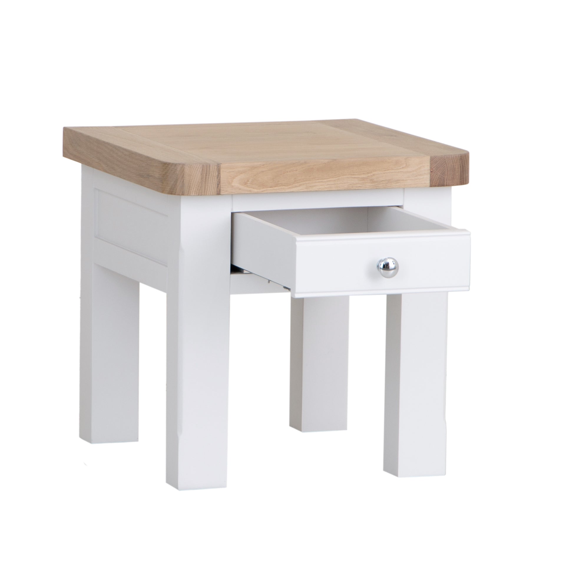 Country Living, White Painted & Oak - Lamp Table