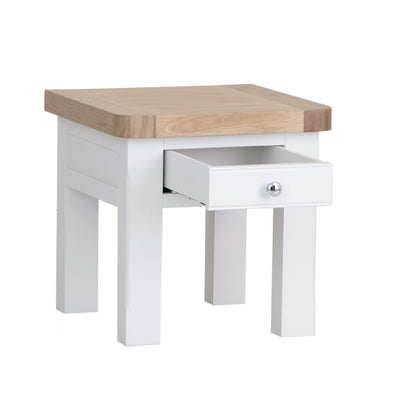 Country Living, White Painted & Oak - Lamp Table