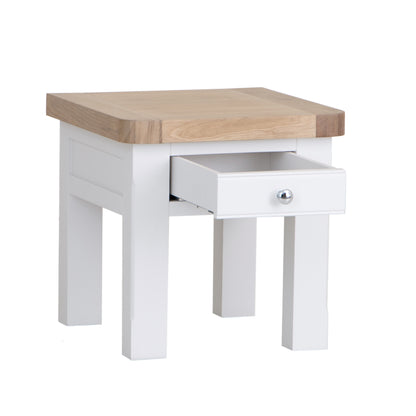Country Living, White Painted & Oak - Lamp Table