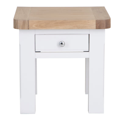 Country Living, White Painted & Oak - Lamp Table