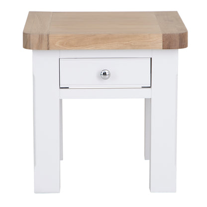 Country Living, White Painted & Oak - Lamp Table
