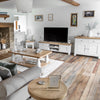 Country Living, White Painted & Oak - Corner TV Unit