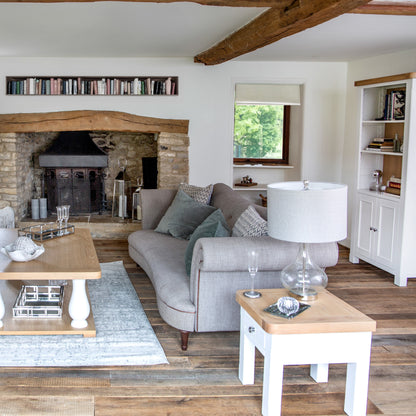 Country Living, White Painted & Oak - Large Bookcase