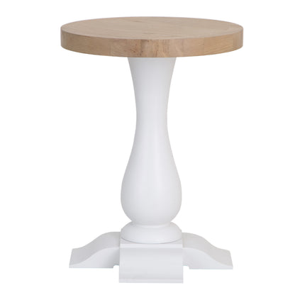 Country Living, White Painted & Oak - Round Wine Table