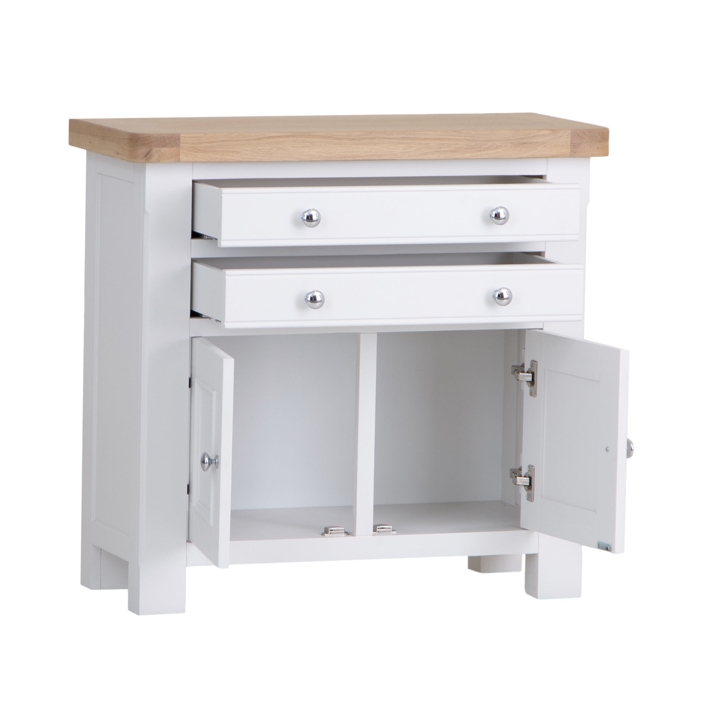 Country Living, White Painted & Oak - Small Sideboard