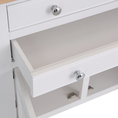 Country Living, White Painted & Oak - Small Sideboard