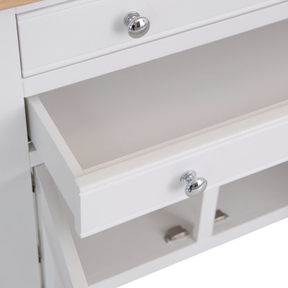 Country Living, White Painted & Oak - Small Sideboard