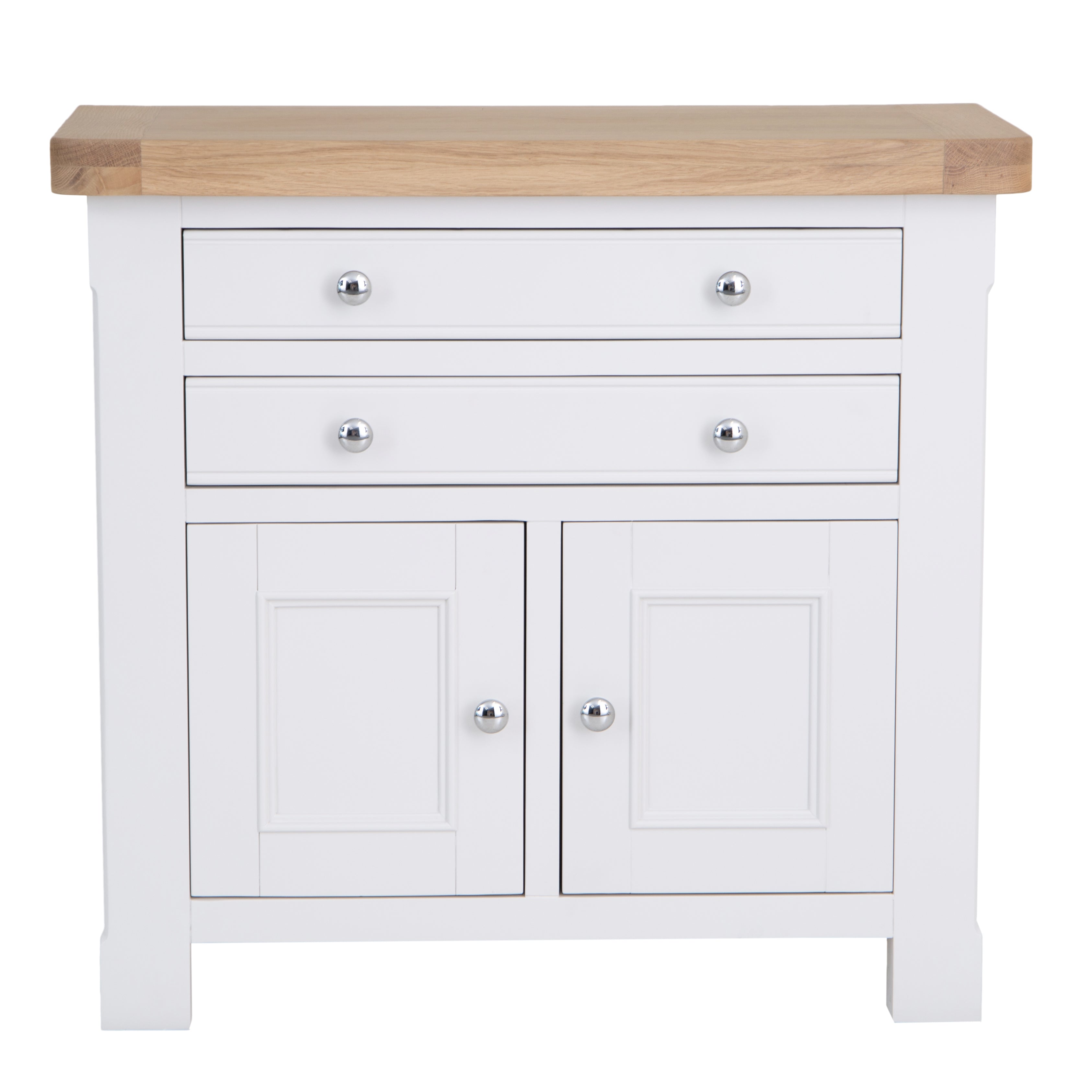 Country Living, White Painted & Oak - Small Sideboard