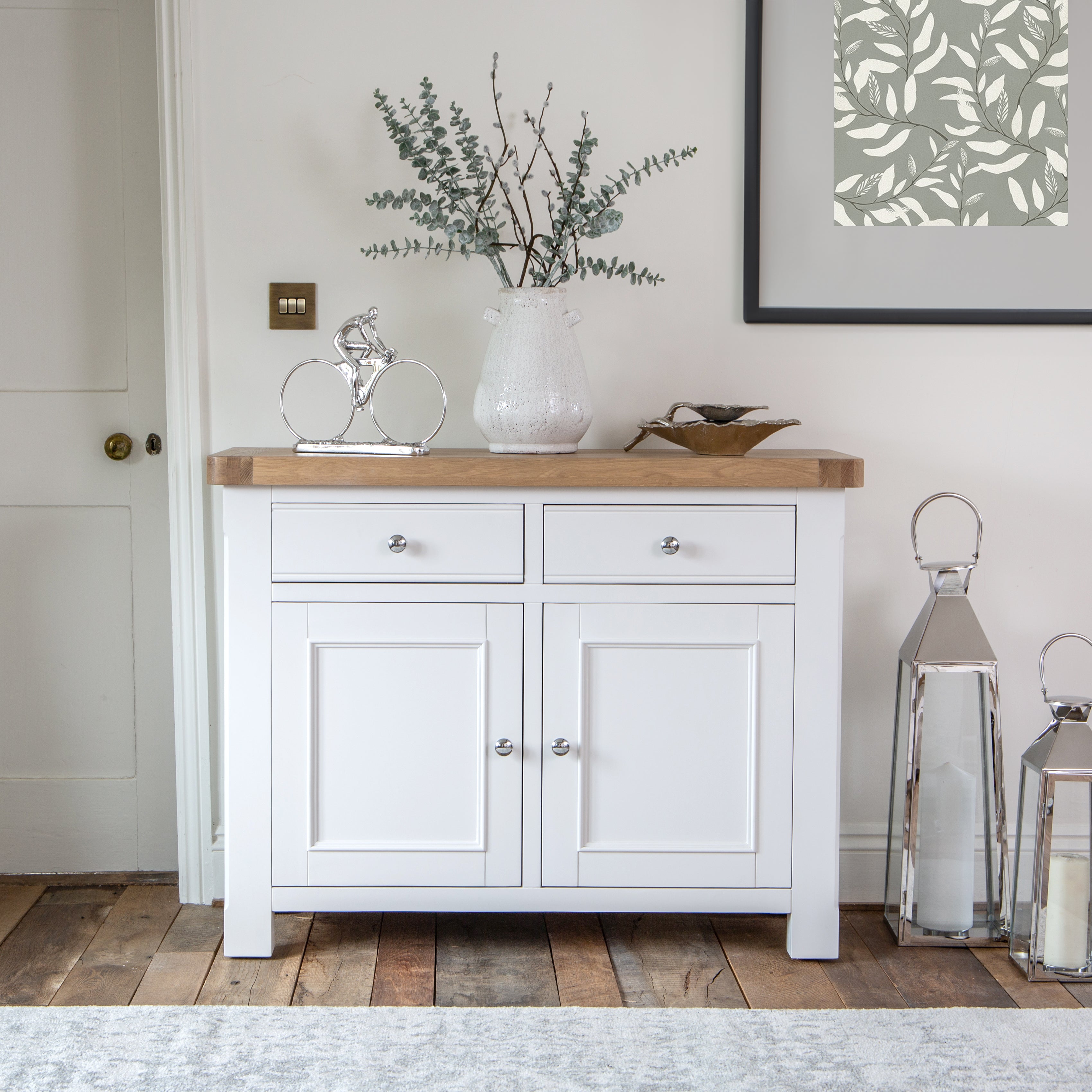 Country Living, White Painted & Oak - Standard Sideboard
