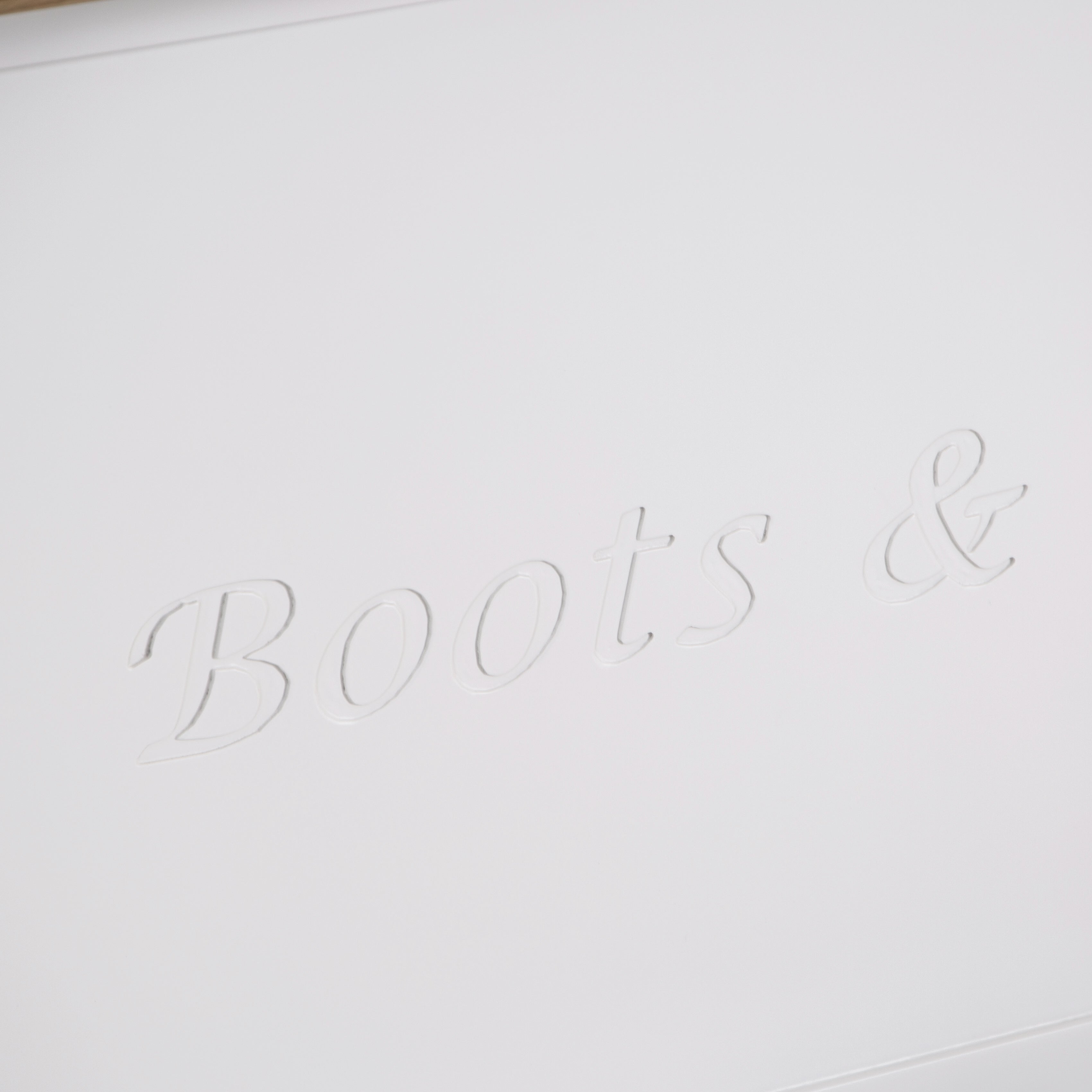 Country Living, White Painted & Oak - Wellies & Shoes Storage Box