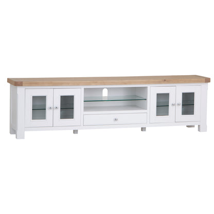 Country Living, White Painted & Oak - Extra Large TV Unit