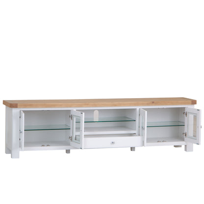 Country Living, White Painted & Oak - Extra Large TV Unit