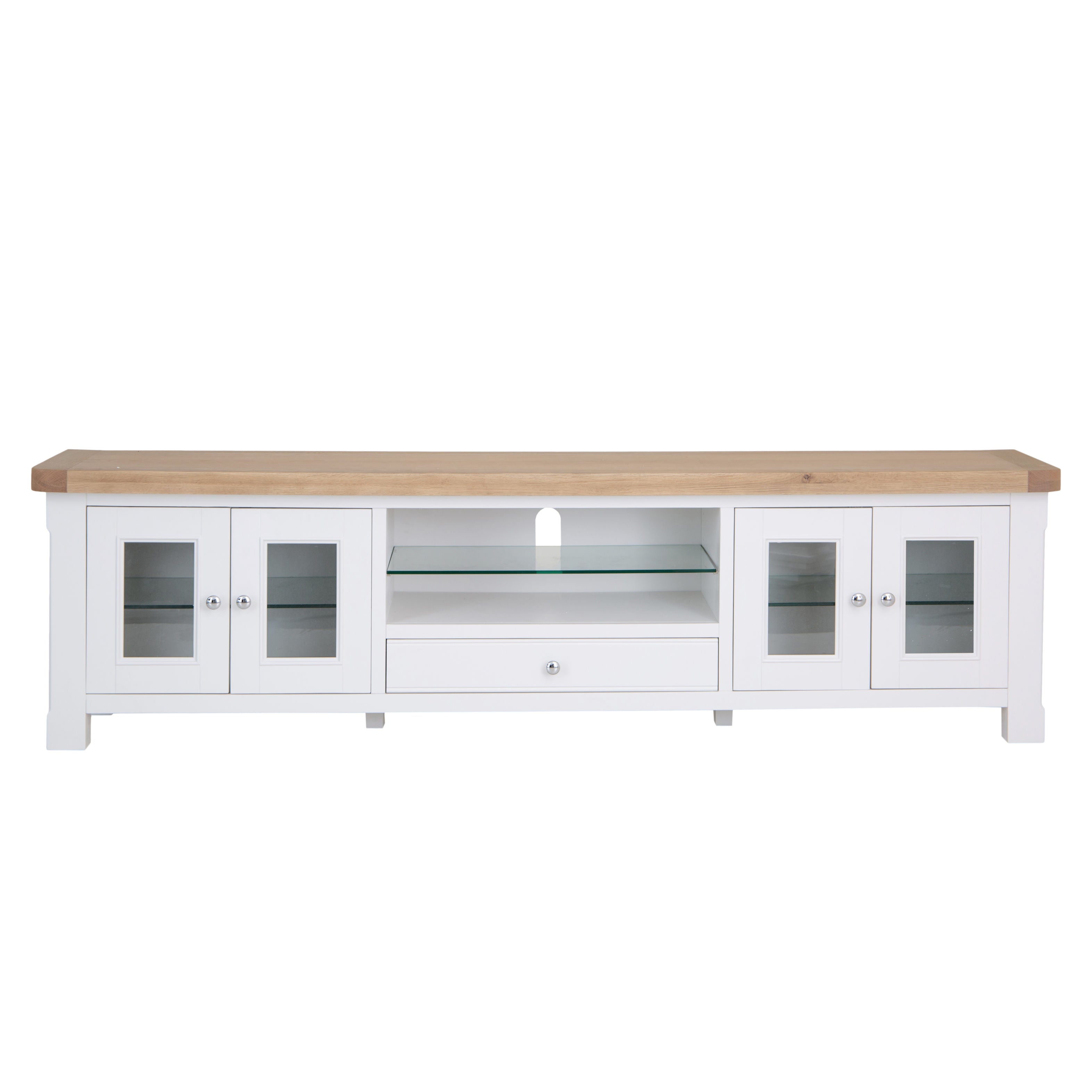 Country Living, White Painted & Oak - Extra Large TV Unit