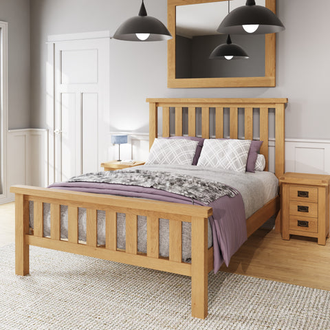 Oakdale Oak Bedframe - 4ft6 Double