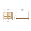 Oakdale Oak Bedframe - 4ft6 Double
