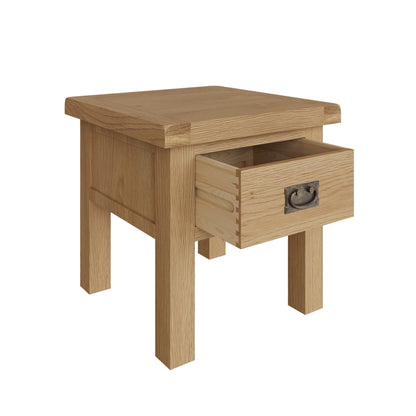 Oakdale Oak Lamp Table with Drawer
