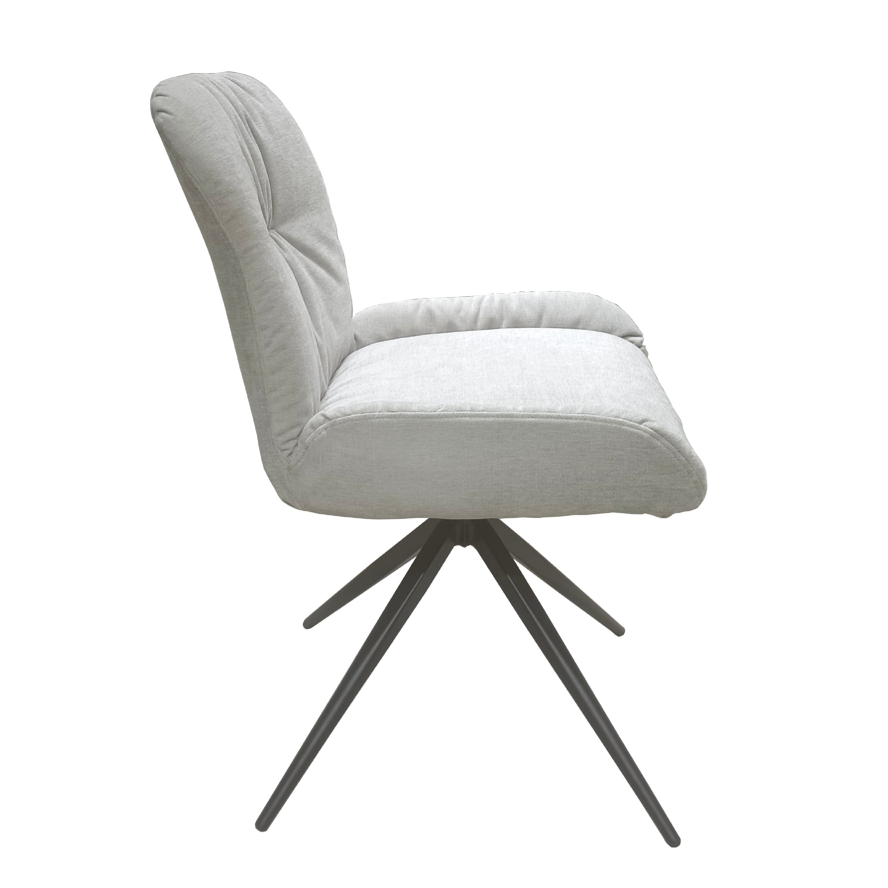 Cairn Swivel Dining Chair - Light Grey