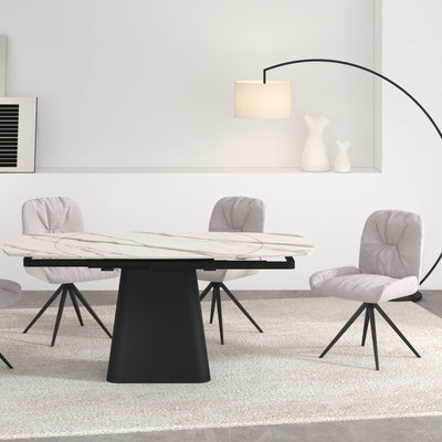 Cairn Swivel Dining Chair - Light Grey