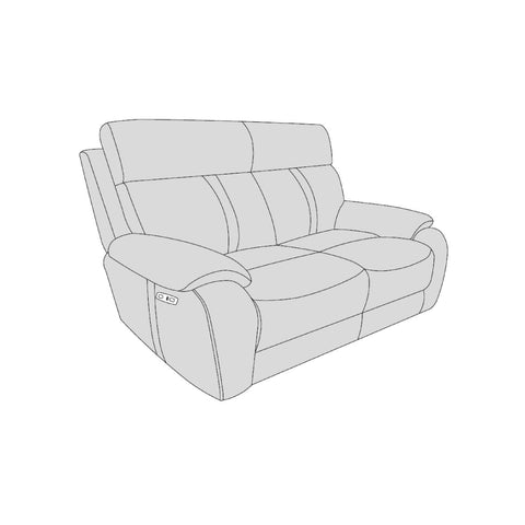 California Leather Sofa - 2 Seater Electric Recliner