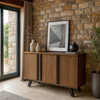 Stamford Dark Oak Petite Sideboard - 3 Door