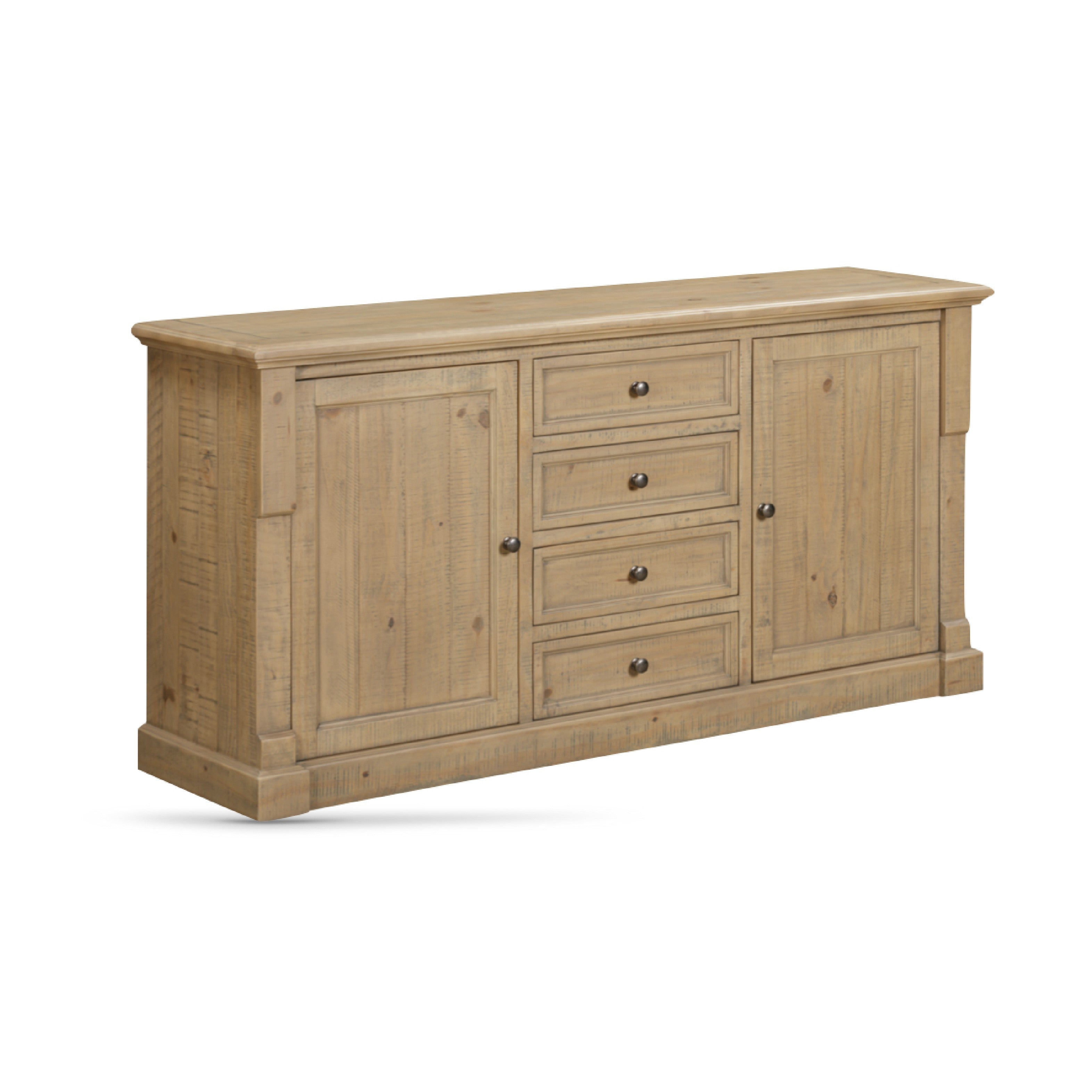 Chateau Rustic Pine Sideboard - 2 Door 4 Drawer