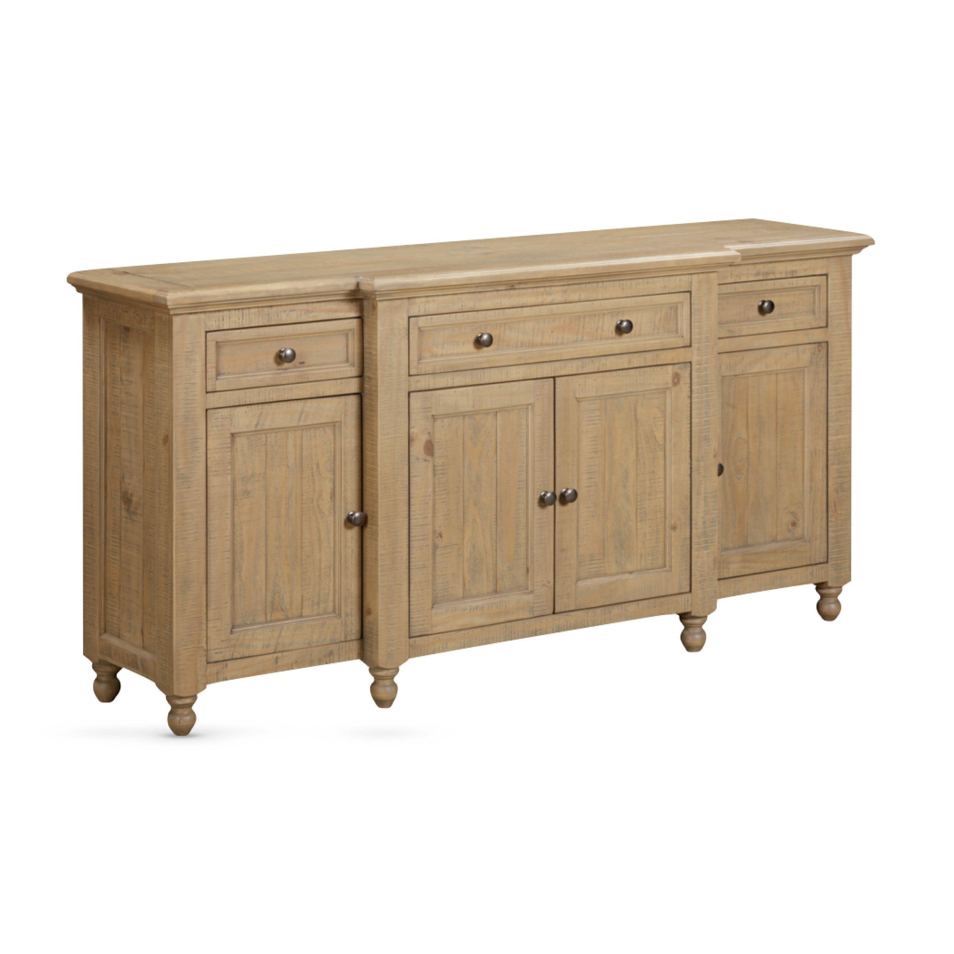 Chateau Rustic Pine Sideboard - 4 Door 3 Drawer