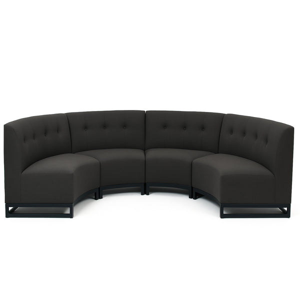 Mambo Cove - Curved 4 Seater Sofa - Dark Grey