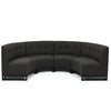 Mambo Cove - Curved 4 Seater Sofa - Dark Grey