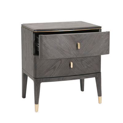 Diletta 2 Drawer Bedside Table - Ebony