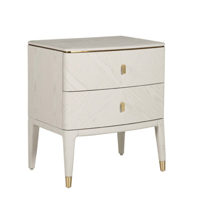 Diletta 2 Drawer Bedside Table - Stone