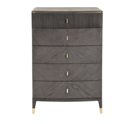 Diletta 5 Drawer Chest of Drawers - Ebony