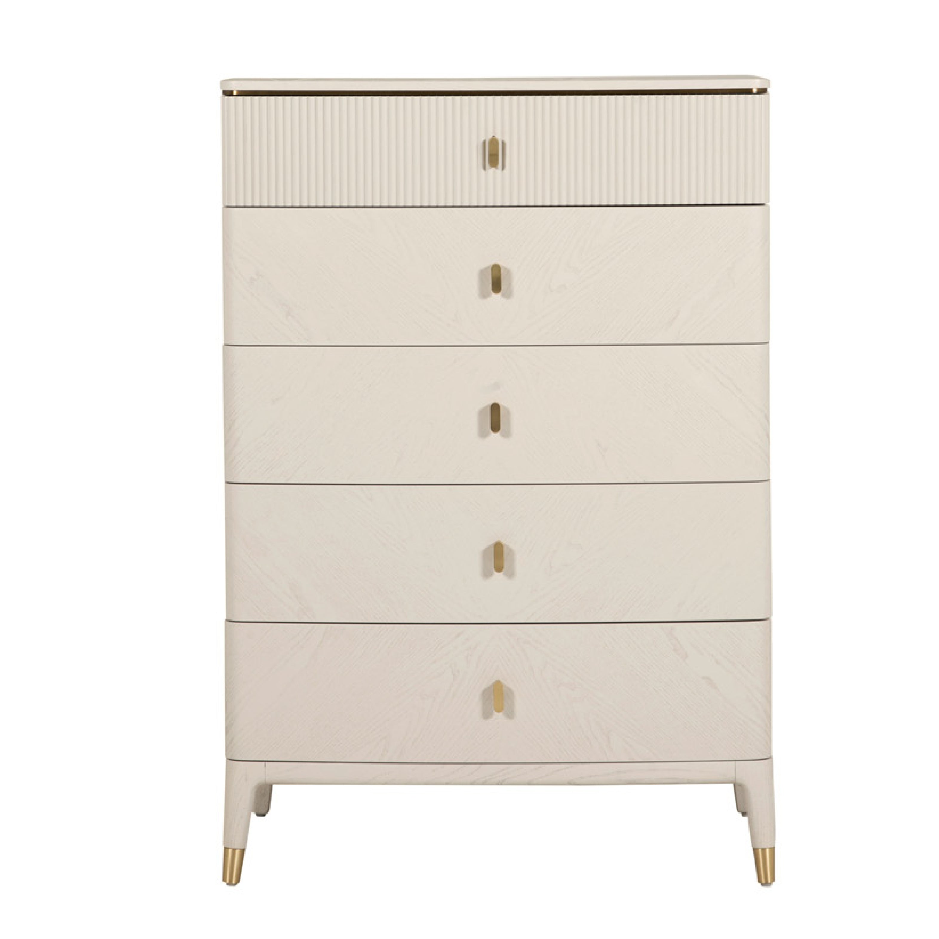 Diletta 5 Drawer Chest of Drawers - Stone
