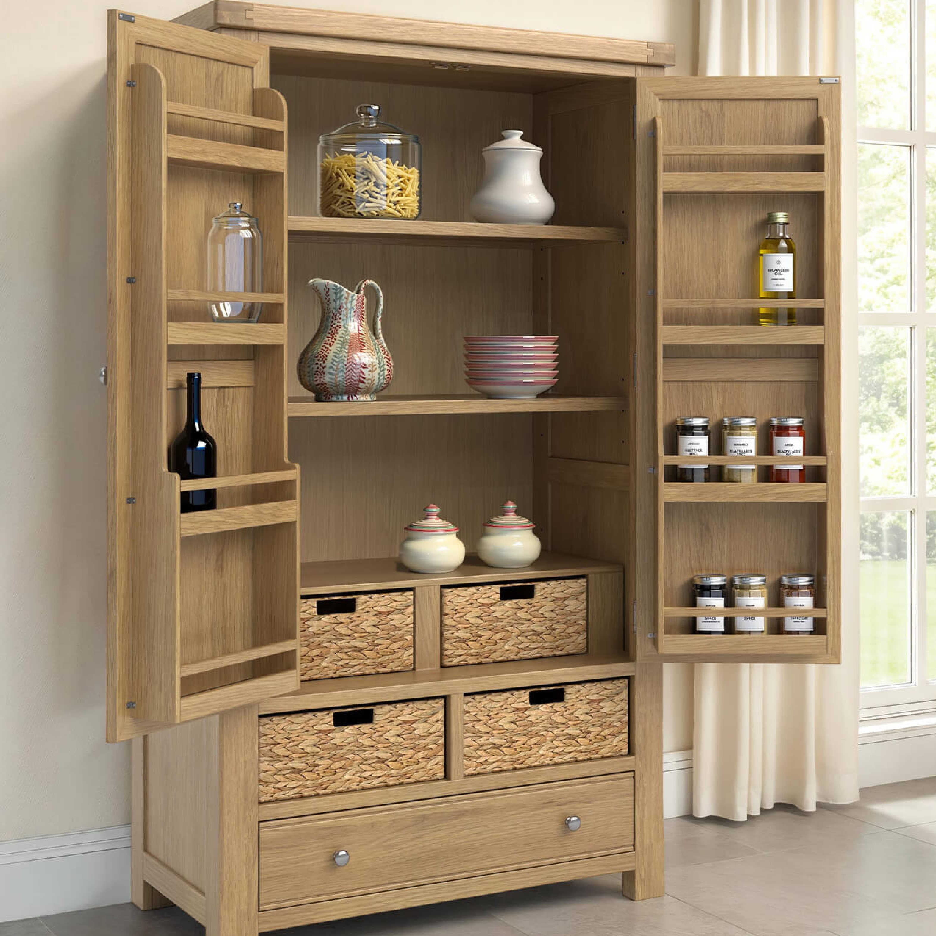 Delaney Oak Full Length Larder