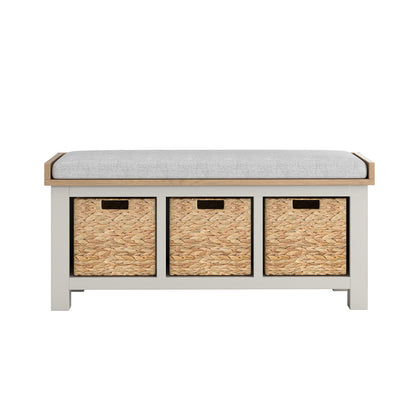 Doune Hall Bench Seat - Fabric Cushion with Storage