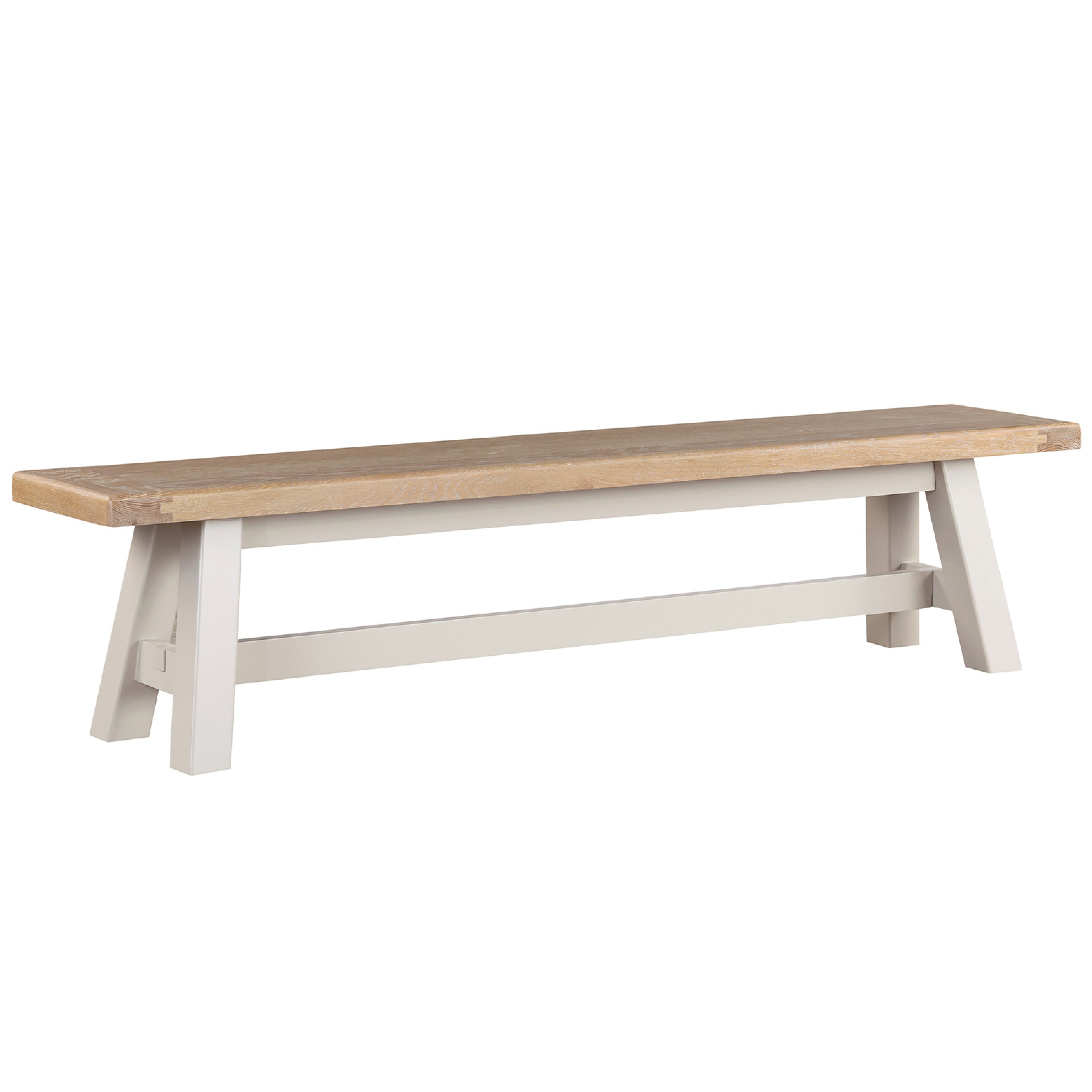 Doune Dining Bench with Fabric Cushion - Grey