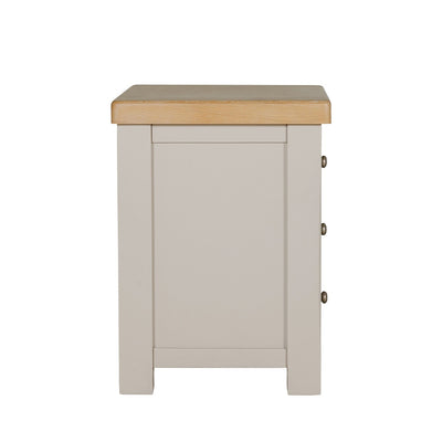 Doune 3 Drawer Bedside Table - Taupe