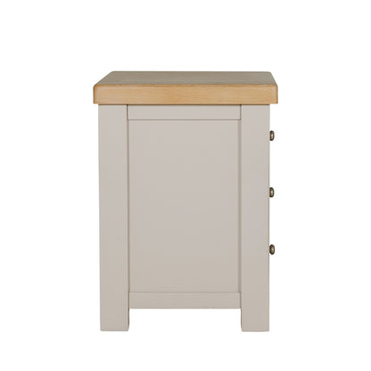 Doune 3 Drawer Bedside Table - Taupe