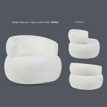 Daisy Accent Chair - White