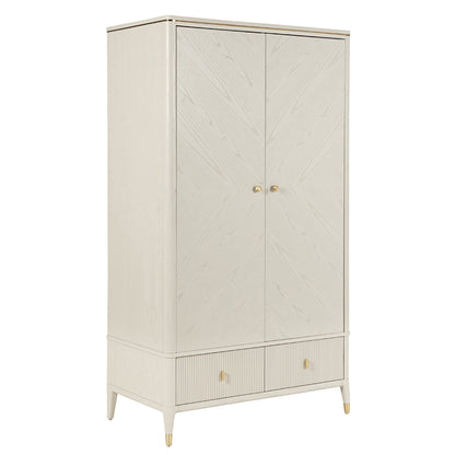 Diletta 2 Door Wardrobe - Stone