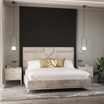 Diletta Bed Frame - Stone