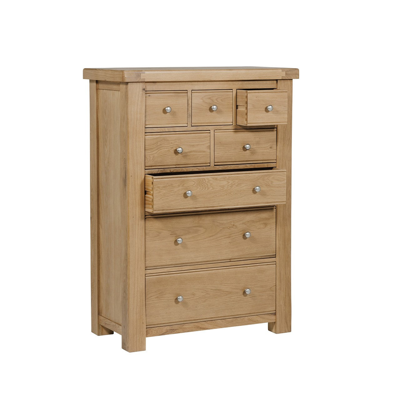 Delaney Oak 8 Drawer Tall Chest
