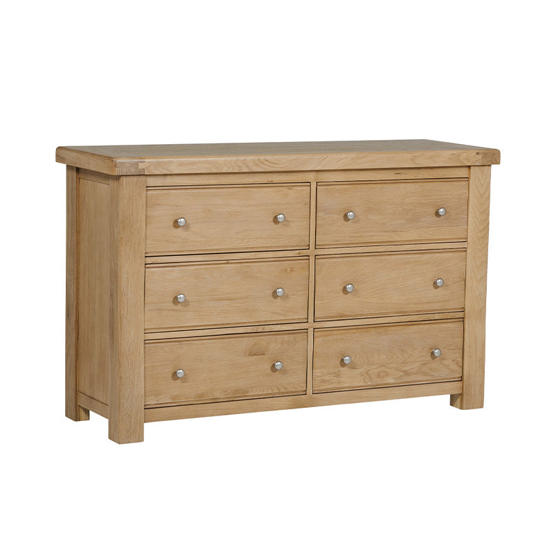 Delaney Oak 6 Drawer Dressing Chest